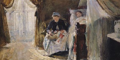 Der Kranke und die Geburt, 1887 von William van Strydonck